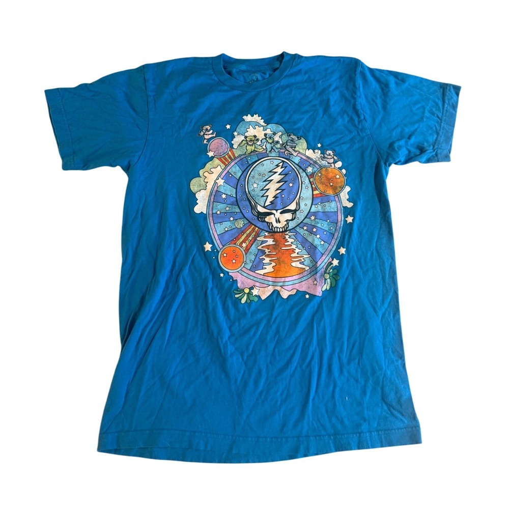 Grateful Dead Steal Your Face Dancing Bears Blue Graphic TShirt Mens Medium 2022
